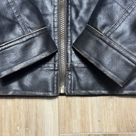 Hemisphere Brown Faux Leather Boys Jacket - Size 7 - Picture 8 of 16